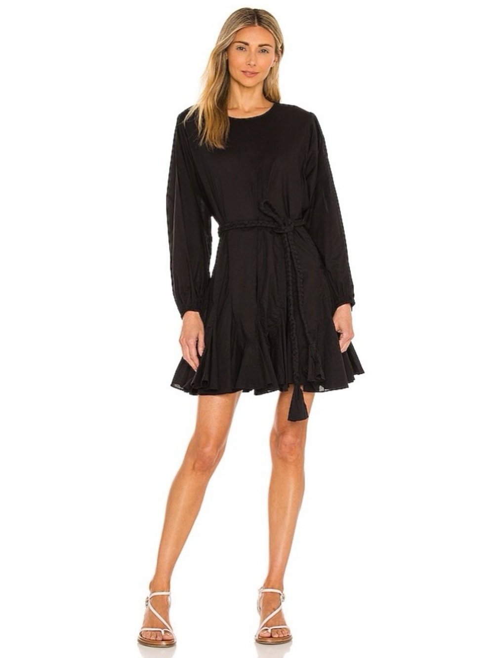 Rhode Ella Dress Cotton Small Black